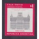ARGENTINA SERVICIO SELLO PARA CAJAS ENVIO 2001 GJ 9A SIN TROQUELADO Y SIN DENTAR NUEVA MINT U$ 40